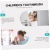 ibasenice Comfortable Kids Toothbrush for Babies and Children with Soft Pp and TPR Bristles, Convenient Oral Cleaning Brush with Storage Bucket, Comfortable to Hold Manual Toothbrush view 4