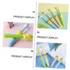 YARNOW 4pcs Soft Bristle Toothbrush with Lovely Cartoon Design for Ages Safe and Comfortable Oral Care in Yellow Pink Green and Blue view 4