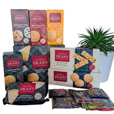 Deans Biscuits Gift Hamper Luxury Scottish Cookies & Shortbread Selection Christmas, Birthday & Valentine Gifts for Kids, Women & Men Premium Gourmet Biscuit Tin Assortment (Hamper 2)