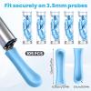 100 Pcs Ear Wax Removal Replacement Tips for Ear Camera, Replacement Tips Ears for Wet/Dry Waxs Cleaning Spoon Accessories Silicone Soft Cleaning Cap for Teen Adult Ears Wax Removal Endoscope view 2