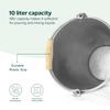 10 Litre Metal Bucket | Strong Heavy Duty Galvanized Rust Resistant Steel Bucket with Wooden Handle for Cleaning, 10L Garden Storage, Hot Ash, Garden Waste, Drink Cooler Buckets for Multipurpose Uses view 3