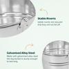 10 Litre Metal Bucket | Strong Heavy Duty Galvanized Rust Resistant Steel Bucket with Wooden Handle for Cleaning, 10L Garden Storage, Hot Ash, Garden Waste, Drink Cooler Buckets for Multipurpose Uses view 4