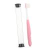 UPKOCH Soft Bristle Toothbrush with Non-Slip Handle and Storage Bucket for Ages Gentle Manual Brush for Fragile Gums Portable Cartoon Panda Design in Pink view 1