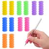 12 Pcs Foam Soft Pencil Grips, Pencil Grips for Children, Foam Ballpoint Pen Grip Soft Cushioned Holder for Handwriting Home School Office(6 Colours)