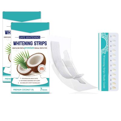 Teeth Whitening Strips Treatments 7 Pieces Kit, Teeth Whitener Strips, Efficient Removes Coffee, Enamel Whitening Strips, Deep Stain Removal - Instant Whitening, Stains for a Brighter Smile (14Pc)
