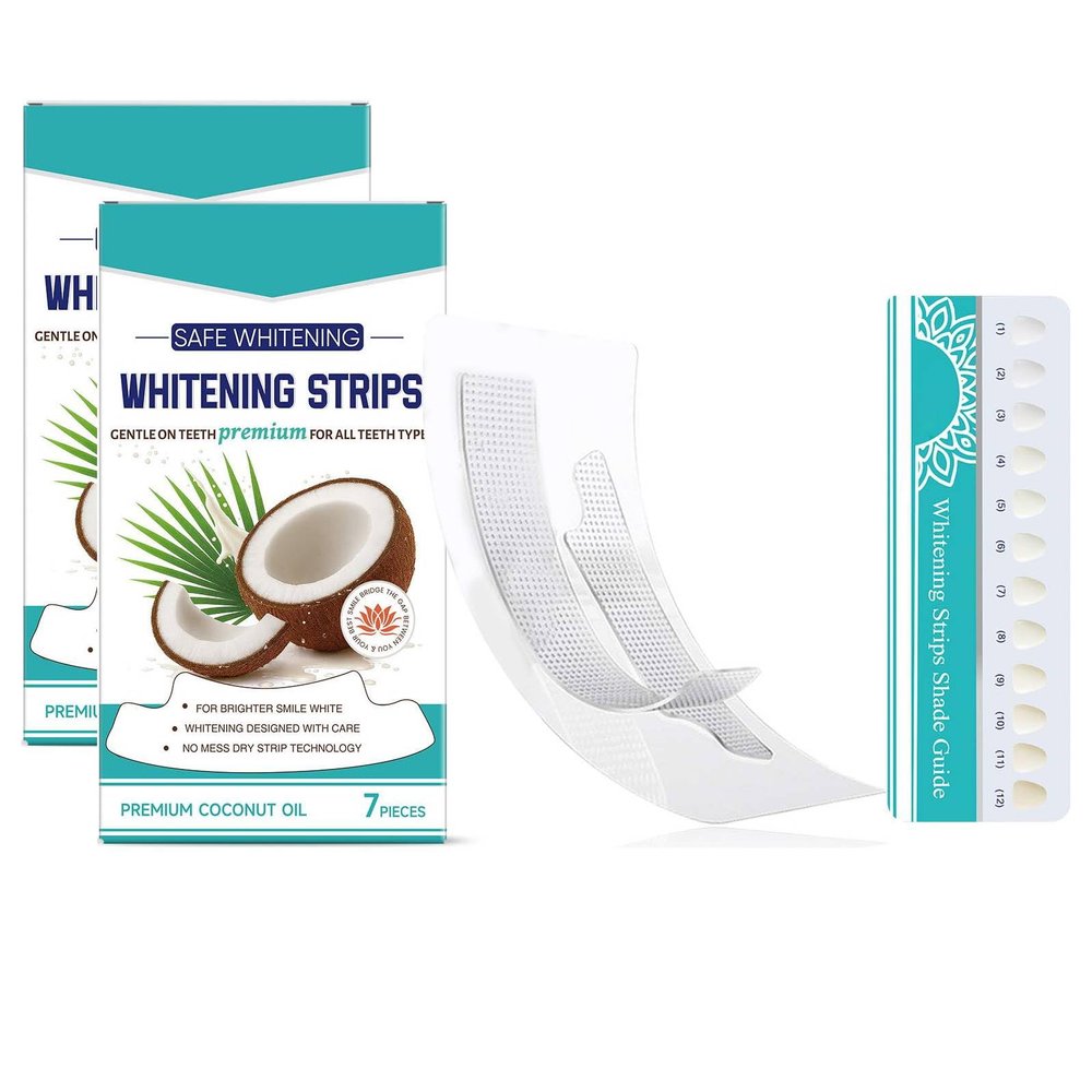 Teeth Whitening Strips Treatments 7 Pieces Kit, Teeth Whitener Strips, Efficient Removes Coffee, Enamel Whitening Strips, Deep Stain Removal - Instant Whitening, Stains for a Brighter Smile (14Pc)