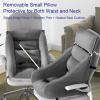 USB Heated Seat Cushion, Chair Heater with Headrest and Armrests, Heated Seat Kit Wooden Stick Support, Adjustable Temperature and Timer(Gray) view 3