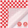 100pcs Waxed Deli Paper Sheets, 7x7" Food Basket Liners for Sandwiches, Burgers. Classic Checkered Deli Wrap Wax Paper Sheets by Neyimqr (Red) view 3