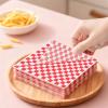 100pcs Waxed Deli Paper Sheets, 7x7" Food Basket Liners for Sandwiches, Burgers. Classic Checkered Deli Wrap Wax Paper Sheets by Neyimqr (Red) view 4