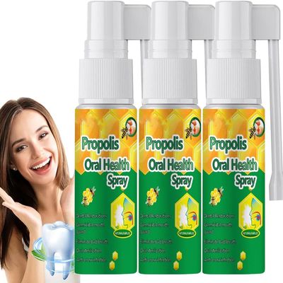 Propolis Oral Health Spray, Breath Freshening Repair Spray,Deep Cleaning, Clean Teeth Stains and Tartar,Suitable for All Oral Problems
