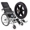 Wheelchair Front Wheels Replacement - 6/7/8 Inch Caster Wheels, Solid Tyre, Anti-Slip, Anti-Puncture, 2 Pieces view 4