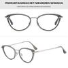 ALKAHE Cat Eye Blue Light Blocking Glasses for Women Metal Frame UV Protection Computer Reading Glasses Grey Frame Silver Arm Glasses 1.5 view 3