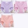 Generisch High Waist Large Size Cotton and Hygroscopic Menstrual Underwear High Waist Menstrual Pants Underwear Menstrual Anti Side Leakage Aunt Pants Cowboy Underwear, PP3, 5XL view 3
