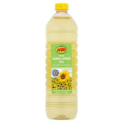 KTC Pure Sunflower Oil 1Ltr For all frying, baking & salads Product Of India Pack Of 1