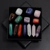14pcs Pointed Quartz Crystal Chakra Healing Stones and Crystals Set Hexagon Rose Gems Gift Box for Meditation Home Decor view 2