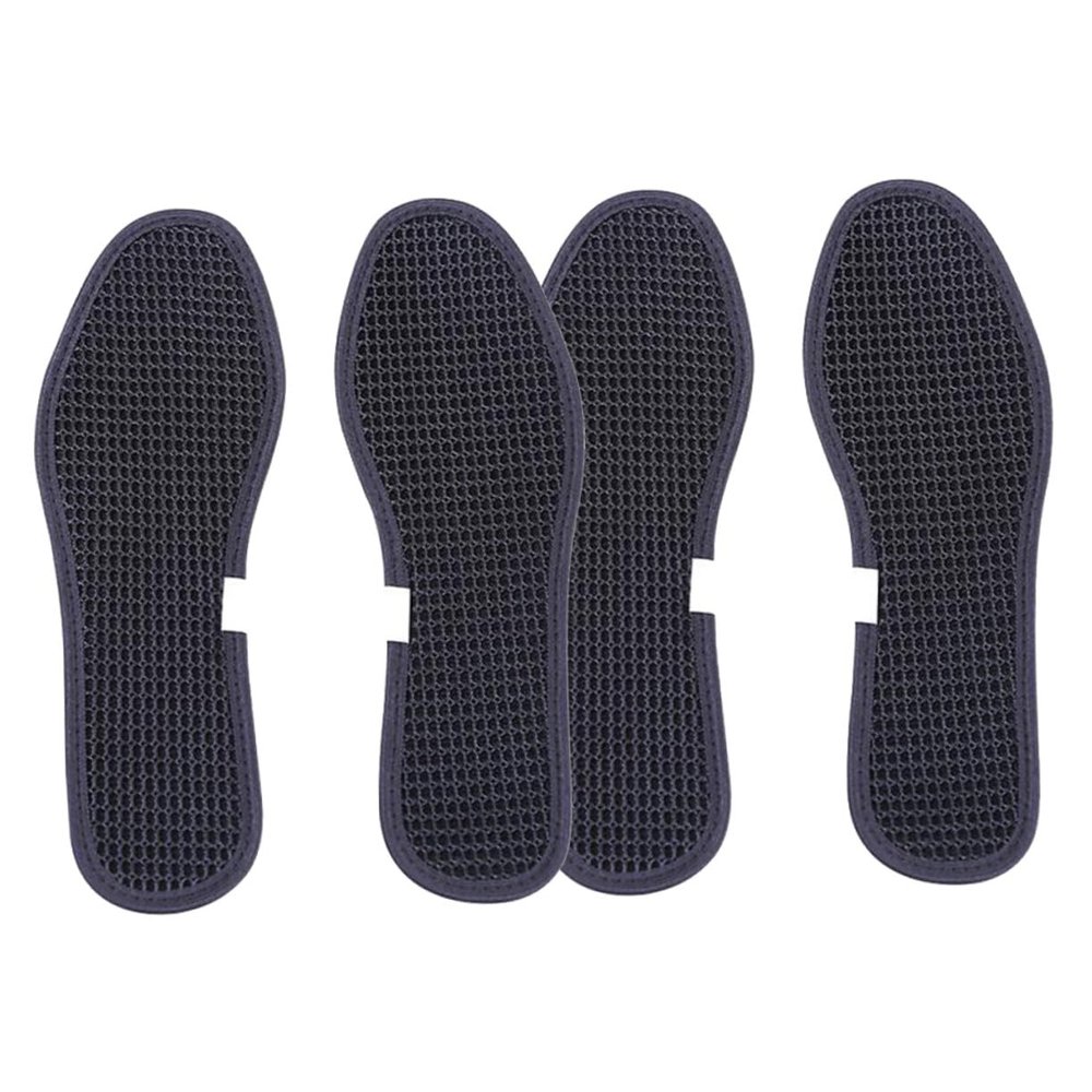 UPKOCH Bamboo Charcoal Insoles in Black Shoe Pads 2 Pairs and Sweat Absorption for Odor Reduction Comfortable Foot Care Insoles Suitable for Athletic Activities and Daily Use
