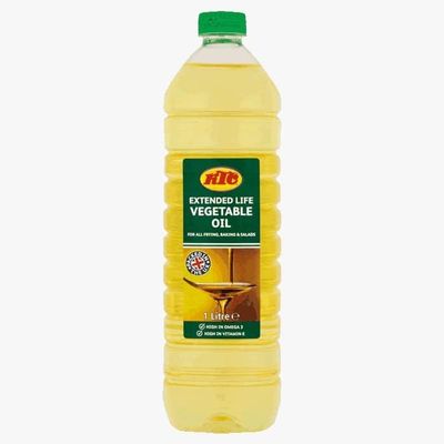 Vegetable Oil 1Ltr FromKTC Brand Cooking Oil Deep or Shallow Frying Oil Vegan Gluten-Free Product of India Pack of 1