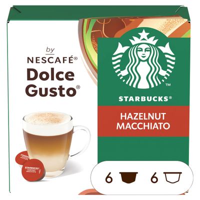 New STARBUCKS Hazelnut Macchiato by NESCAF Dolce Gusto 72 Hazelnut Macchiato Pods (6 packs) - New Flavour | Sold by Bargain Hub