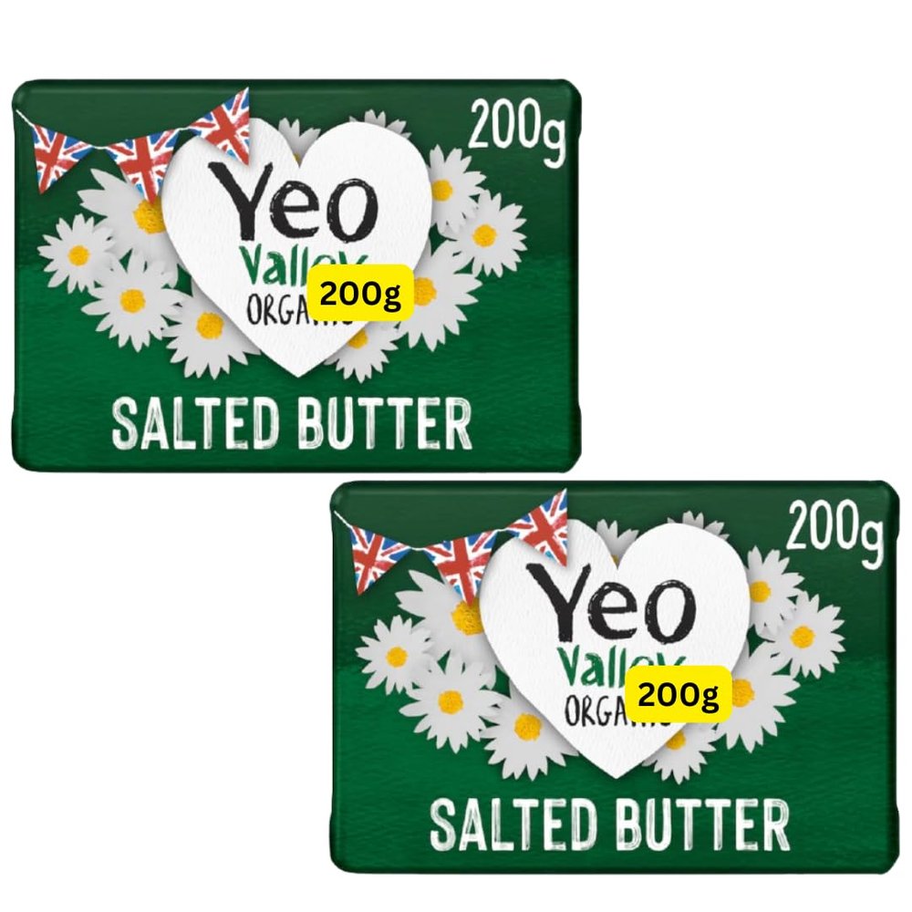 Salted Butter YeoValleys Org 200g (2x200g)