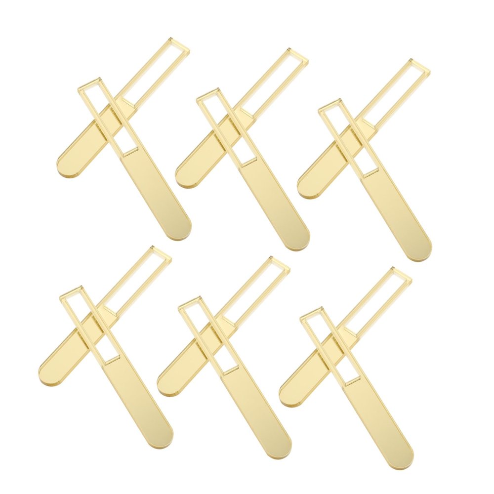 NIYANGLE 20pcs Golden Acrylic Ice Cream Sticks Reusable and Multi-Functional Ice Lolly Craft Sticks for DIY Birthday Party and Boys and Girls Creative Accessories