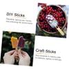 NIYANGLE 20pcs Golden Acrylic Ice Cream Sticks Reusable and Multi-Functional Ice Lolly Craft Sticks for DIY Birthday Party and Boys and Girls Creative Accessories view 3