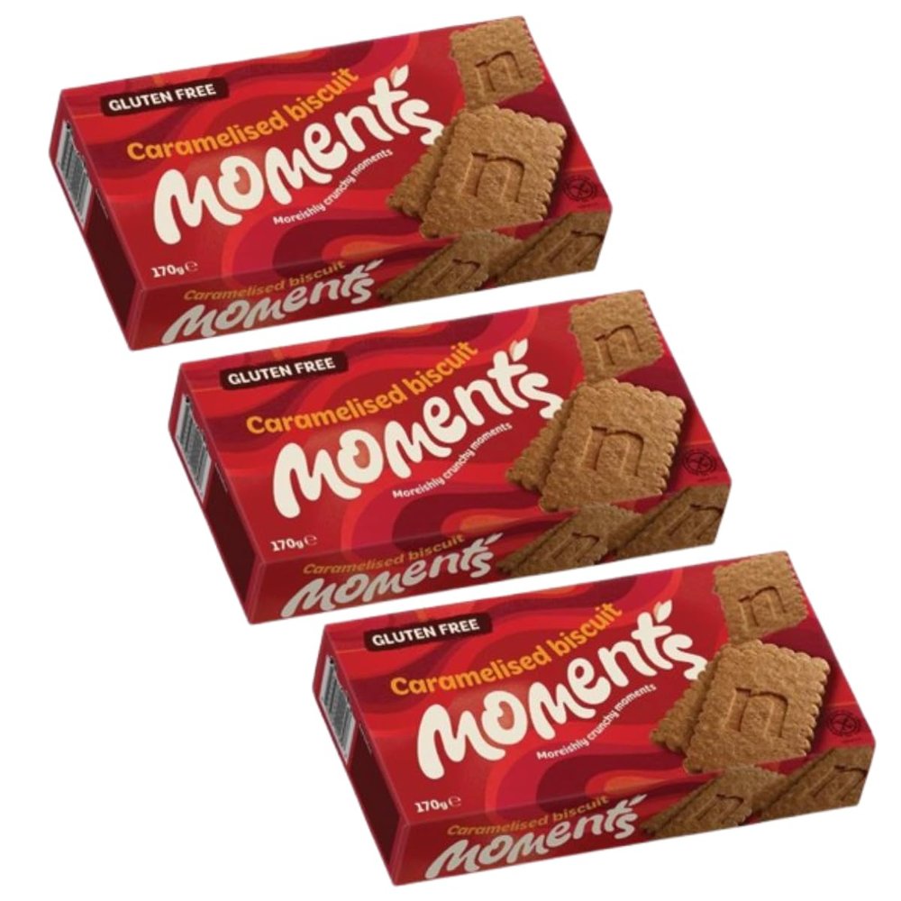 Gluten Free Caramelised Biscuit 170g,Pack Of 3, Only 33 Calories per Biscuit,High Fibre,No GM Ingredients,No Hydrogenated Fat,No Artificial Colours, Flavours or Preservatives