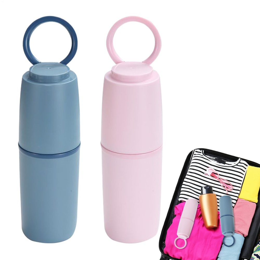 Toothbrush Case for Traveling, Toothbrush Travel Containers Mouthwash Cups, Storage Organizer for Toothpaste Hotel Camping RV Outdoor Business Trip Vacation