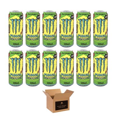 Monster Energy Drink Flavours | Juiced, Zero Sugar, Ultra, Monarch, Fiesta Mango, Strawberry Dreams, VR46, Punch | High Caffeine Sports Energy Drink (Rio Punch - 500ml x 12Pack)