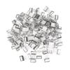 HONITANO Elastic Aluminum Buckles Hook Tape Buttons 100pcs White Bandage Fastening Clips for Wrapping and First Aid Use view 1