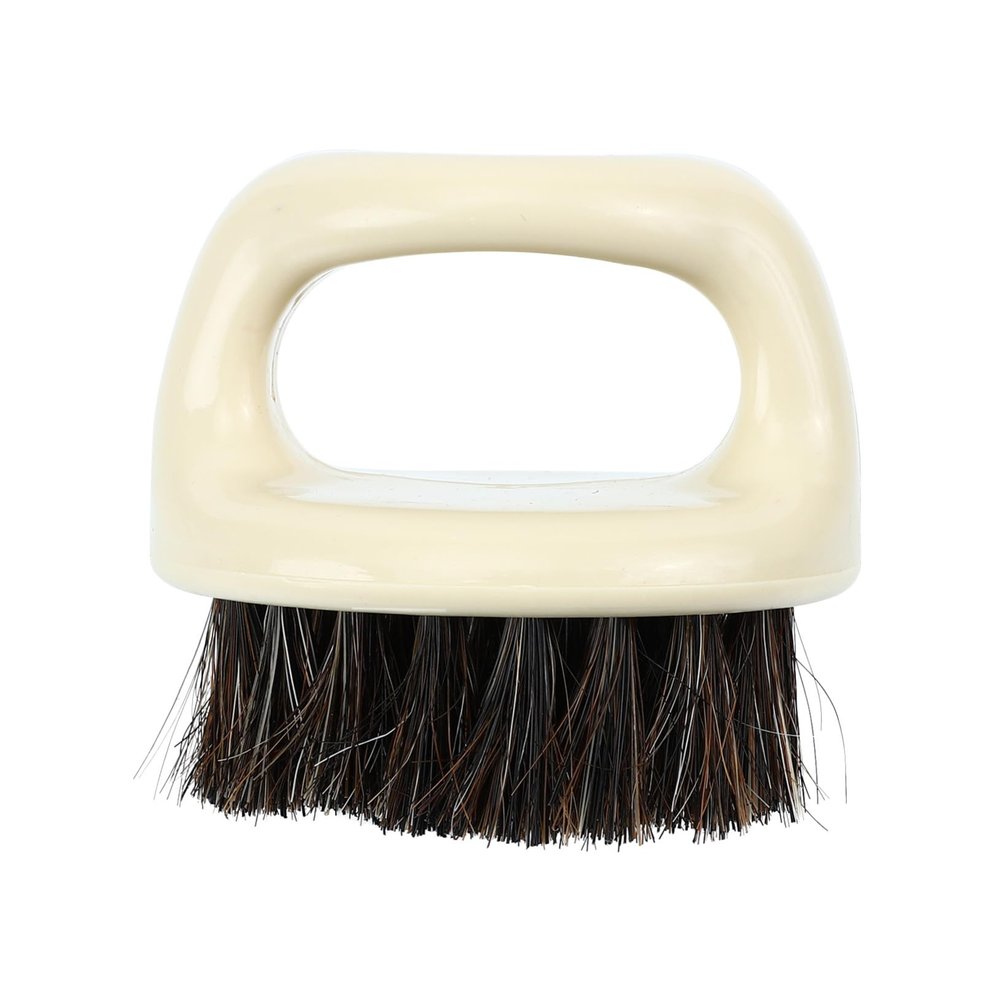 BIUDECO Soft Bristle Shoe Brush Supple Bristles Brush with Hanging Design Lint-free Cleaning Horsehair and Plastic for Home Shoe Care