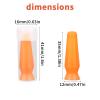 8 Pcs Scleral Lens Inserter Tool with Box, Orange Soft Silicone Ventless Contact Lens Remover Applicator Plunger for Hard Contact Lenses RGPs Prosthetic Eyes view 2