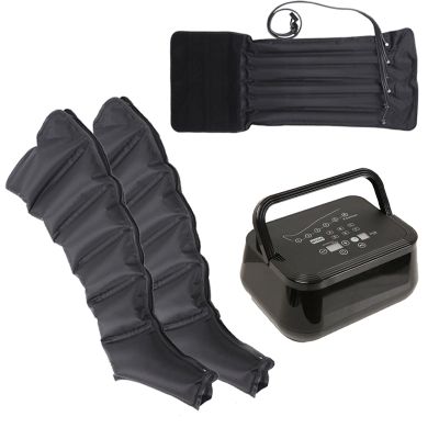 6 Cavity Electric Air Compression Massager Machine, Air Compression Recovery System, Electric Compression Boots, Recovery Boots for Lymphatic Drainage & Circulation, for Relax Muscle (2 Legs