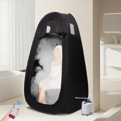 1000W Portable Sauna for Home, 9 Gears Fast Heating Personal Steam Sauna Tent with 2L Steamer and 99 Min Timer, Foldable Full Size Spa with Remote Control, 35.43"x35.43"x70.87"