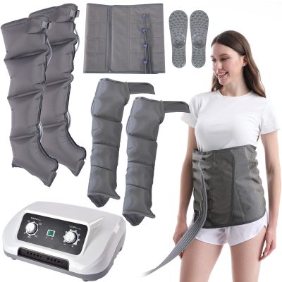 Air Compression Legs Massager Lymphatic Drainage Massager Recovery Boots Machine, 4 6 8 Cavity Waist Relax Arm and Foot Massager, Promote Blood Circulation & Muscle Relief Fast Recovery