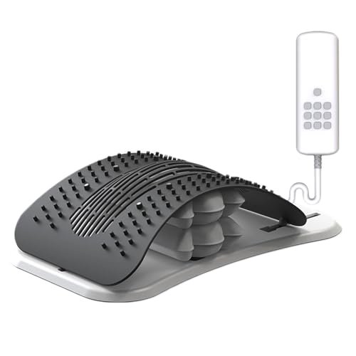 Back Pain Relief Stretcher, Electric Inflatable Lumbar Traction Device with Remote Control, 26 Bionic Curve Stretching and 150kg Load, Automatic Circulation, for Relief Pain, Muscle Relax