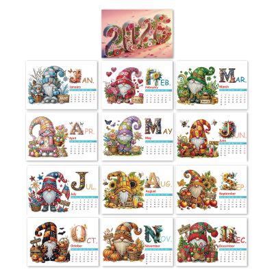 PANGBOER Painting Calendar - Handmade with Stickers, Decorative for Home & Office