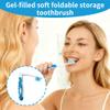Alinw 3 Pcs Travel Toothbrush Set, Small Folding Portable Toothbrush Travel for Camping Hiking, Adults & Children (Pink + Blue+Green) view 3