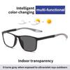 Rectangular reading glasses for Women Men sporty design TR90 Blue Light Blocking Computer Readers Multifocal reading glasses(Gray,4.0x) view 2
