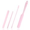 4 PCS Non-Stick Wax Spatulas Set, Silicone Wax Applicator Different Sizes Scrapers Reusable Silicone Stirring Stick For Home Salon Body Use (Pink) view 1
