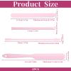 4 PCS Non-Stick Wax Spatulas Set, Silicone Wax Applicator Different Sizes Scrapers Reusable Silicone Stirring Stick For Home Salon Body Use (Pink) view 2