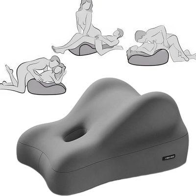 ANBTUKJ Memory Foam Couple Cushion, Intimate Pillow for Couples, Pressure Relief, Lumbar Support and Comfort for Sitting or Lying Down for Intimacy, 484123cm, Grey-One Size