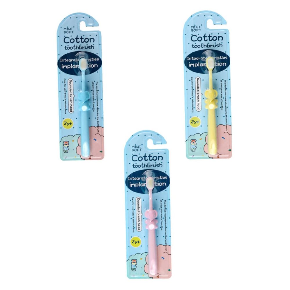 HANABASS 3pcs Baby Toothbrushes Soft Bristle Cartoon Shape Toothbrush for Boys and Girls Protects Teeth Does Not Hurt Gums Assorted Colour for Children