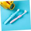 HANABASS 3pcs Baby Toothbrushes Soft Bristle Cartoon Shape Toothbrush for Boys and Girls Protects Teeth Does Not Hurt Gums Assorted Colour for Children view 4