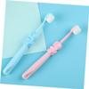 Abaodam Manual Toothbrushes Comfortable to Hold and Gentle on Gums 3pcs with Soft Bristles Cartoon Elephant Shape Boys and Girls Oral Care for Children Aged 2-8 Years view 3
