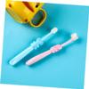Abaodam Manual Toothbrushes Comfortable to Hold and Gentle on Gums 3pcs with Soft Bristles Cartoon Elephant Shape Boys and Girls Oral Care for Children Aged 2-8 Years view 4