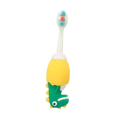 UPKOCH Silicone Dinosaur Toothbrush for Boys Soft Bristles Oral Care Tool Small Head Gum Protection Brush Ergonomic Handle for Teeth Cleaning Random Color