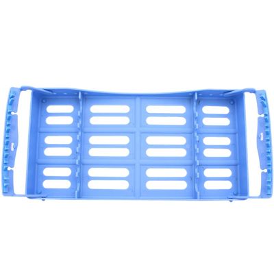 Healeved Oral Instrument Box Cassette Kit Sterilisation Tray for Tools Blue Abs Plastic Easy to Clean
