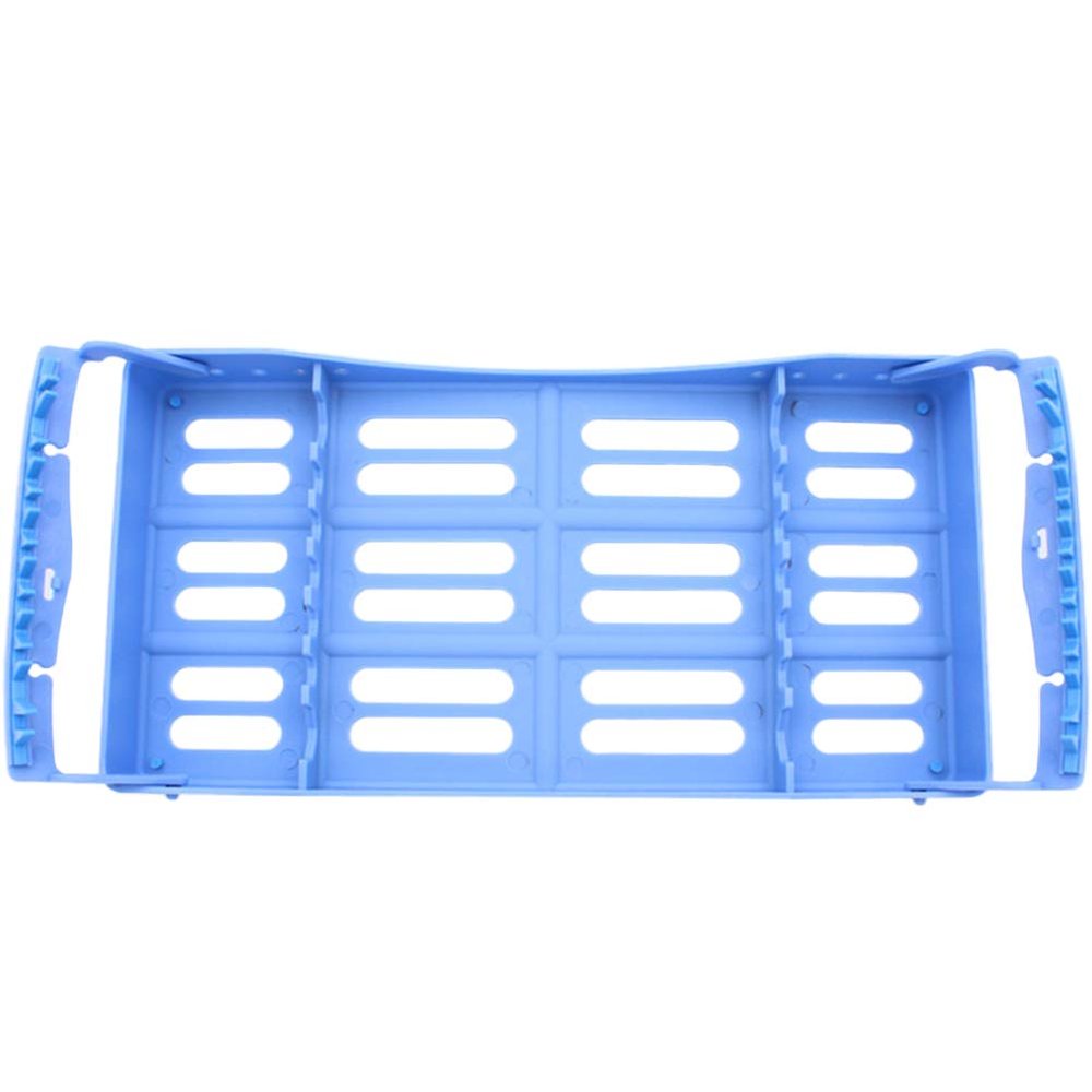 Healeved Oral Instrument Box Cassette Kit Sterilisation Tray for Tools Blue Abs Plastic Easy to Clean