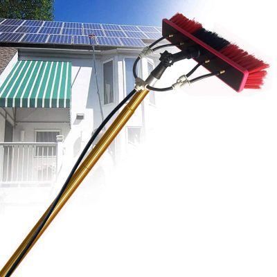 12FT30FT Telescopic Water Fed BrushWindow & Solar Panel Cleaning Pole with 20M Hose Extendable Cleaner for Conservatory Roof Versatile Outdoor Cleaning Tool