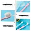 VICASKY 3pcs Manual Baby Toothbrushes for Children Aged 2-8 with Soft Bristles, Cartoon Elephant Shape, Deep Cleaning and Gentle on Gums, Suitable for Boys and Girls During Teething view 4